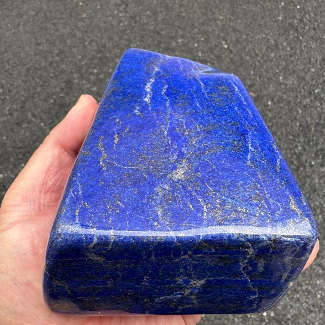 ☆ラピスラズリ☆5A☆引寄せ☆約1474gアフガニスタン産☆天然無着色☆木製台座