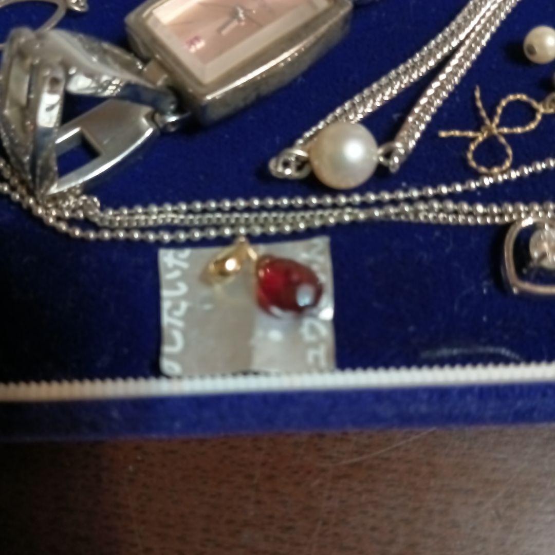 遺品生前整理アクセサリー纏 K18ルビートップSilverトップ、ミラ・ショーン