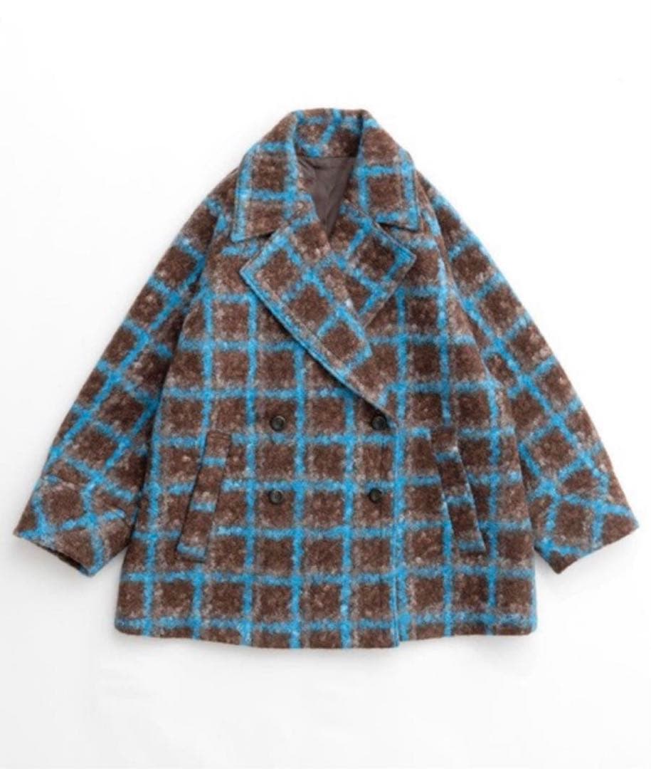 MAISON SPECIAL チェックオーバーミドルコート