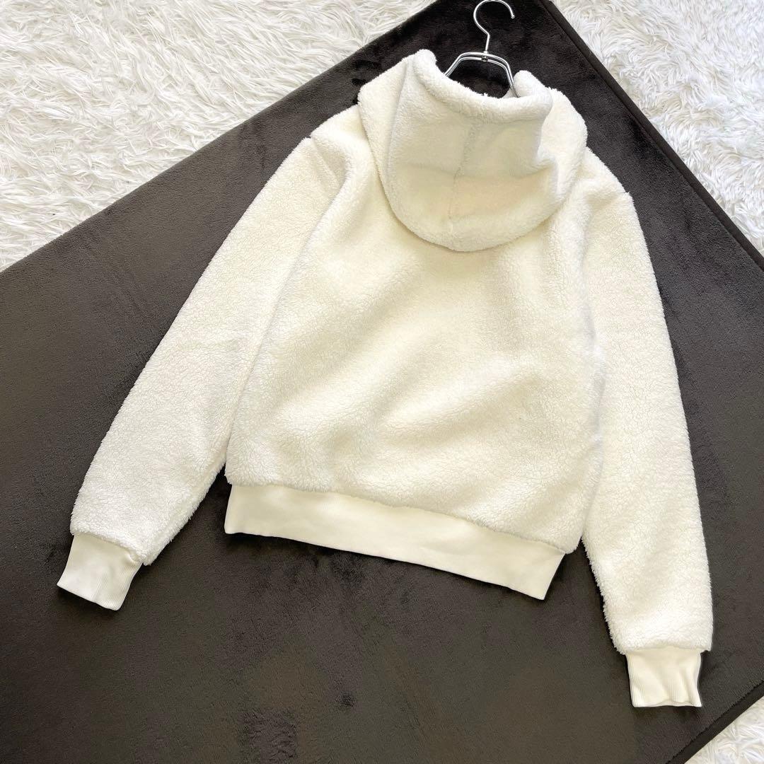 極美品✨ポロラルフローレン ボアパーカー フリース ビッグポニー 現行 白 M