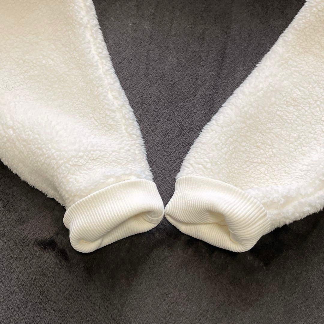 極美品✨ポロラルフローレン ボアパーカー フリース ビッグポニー 現行 白 M