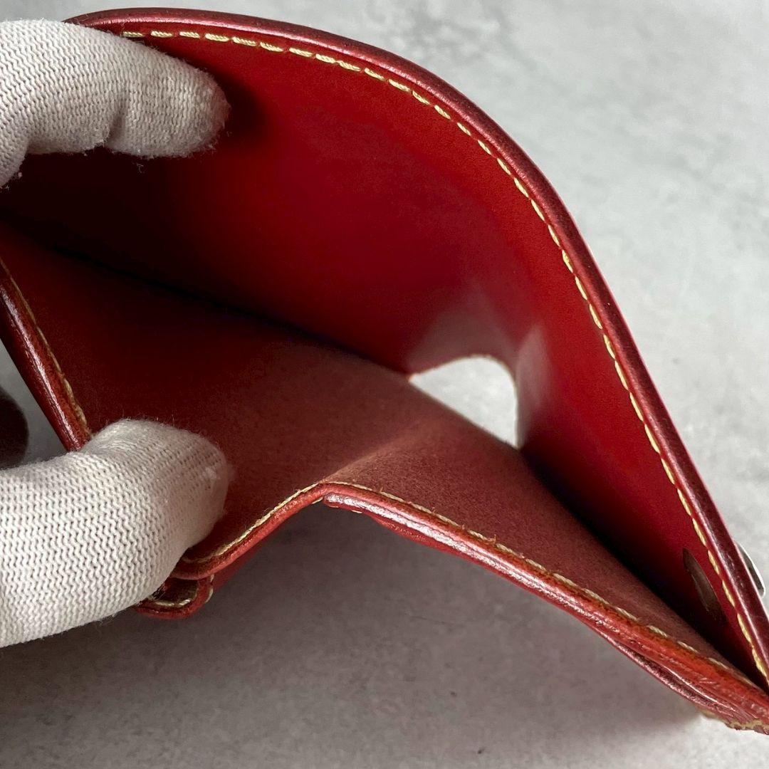 mamakin ママキン バイカーズウォレット 赤 コンチョ レッド レザー