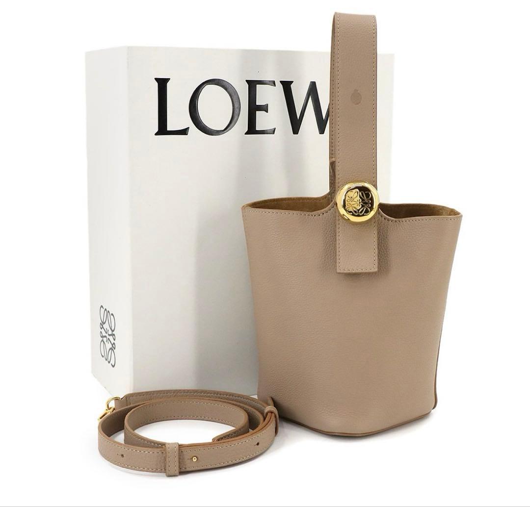 美品！LOEWE ロエベ　べプルミニサンド バケツショルダーバッグ