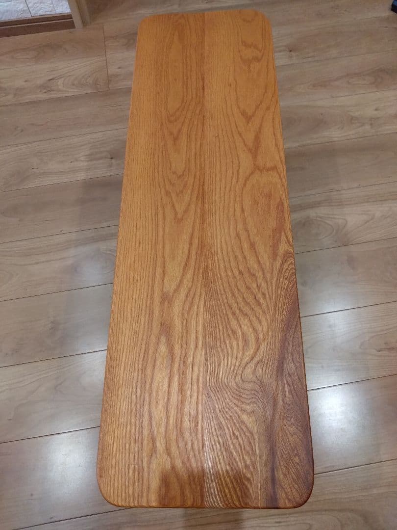 欅のベンチ79　値下げ❕テーブル　長寿のケヤキの杢目が綺麗ですよ❕脚は檜の硬い枝