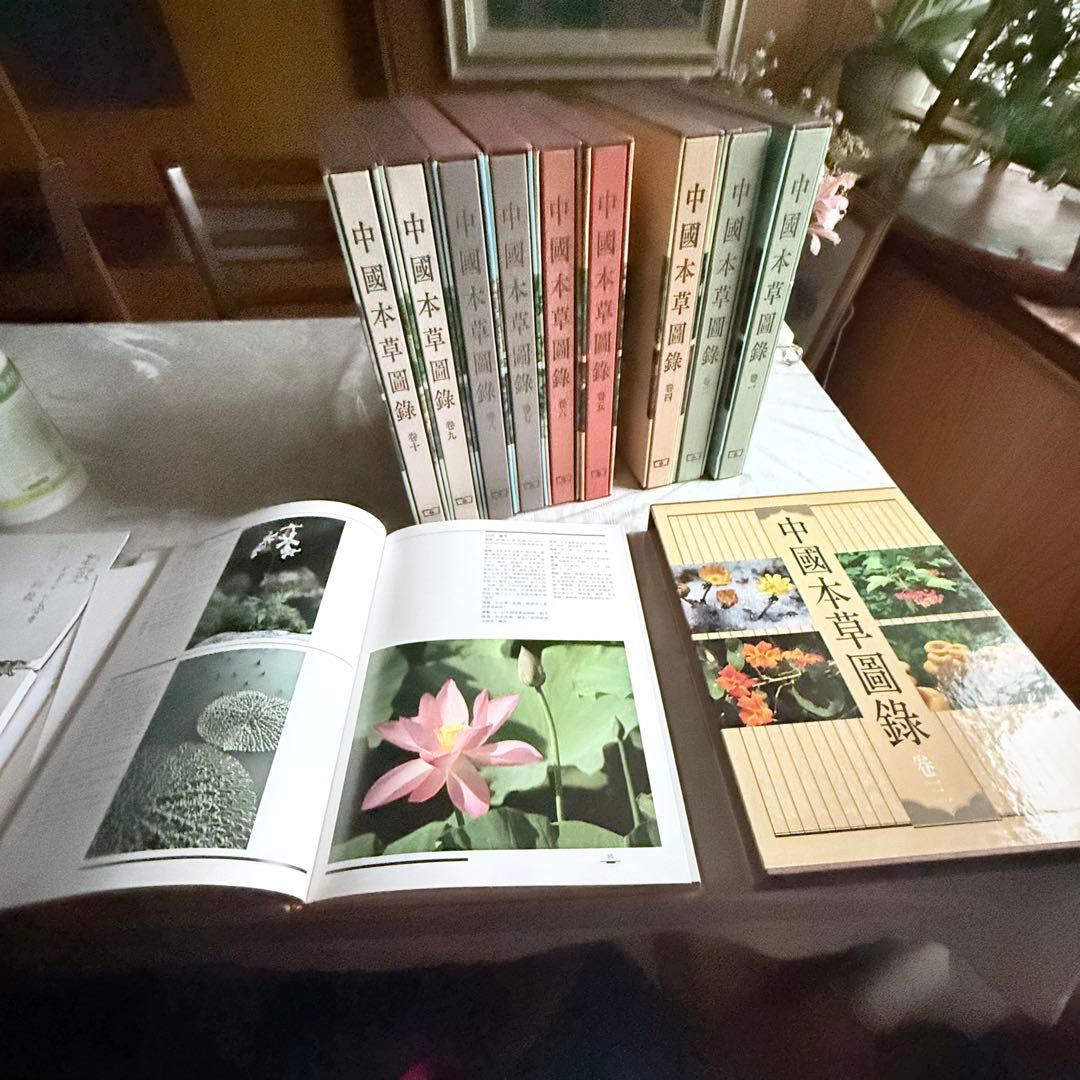 超限定1月13日20時迄‼️漢薬フルカラー『中國本草圖錄』10巻揃￼中国語薬草図鑑