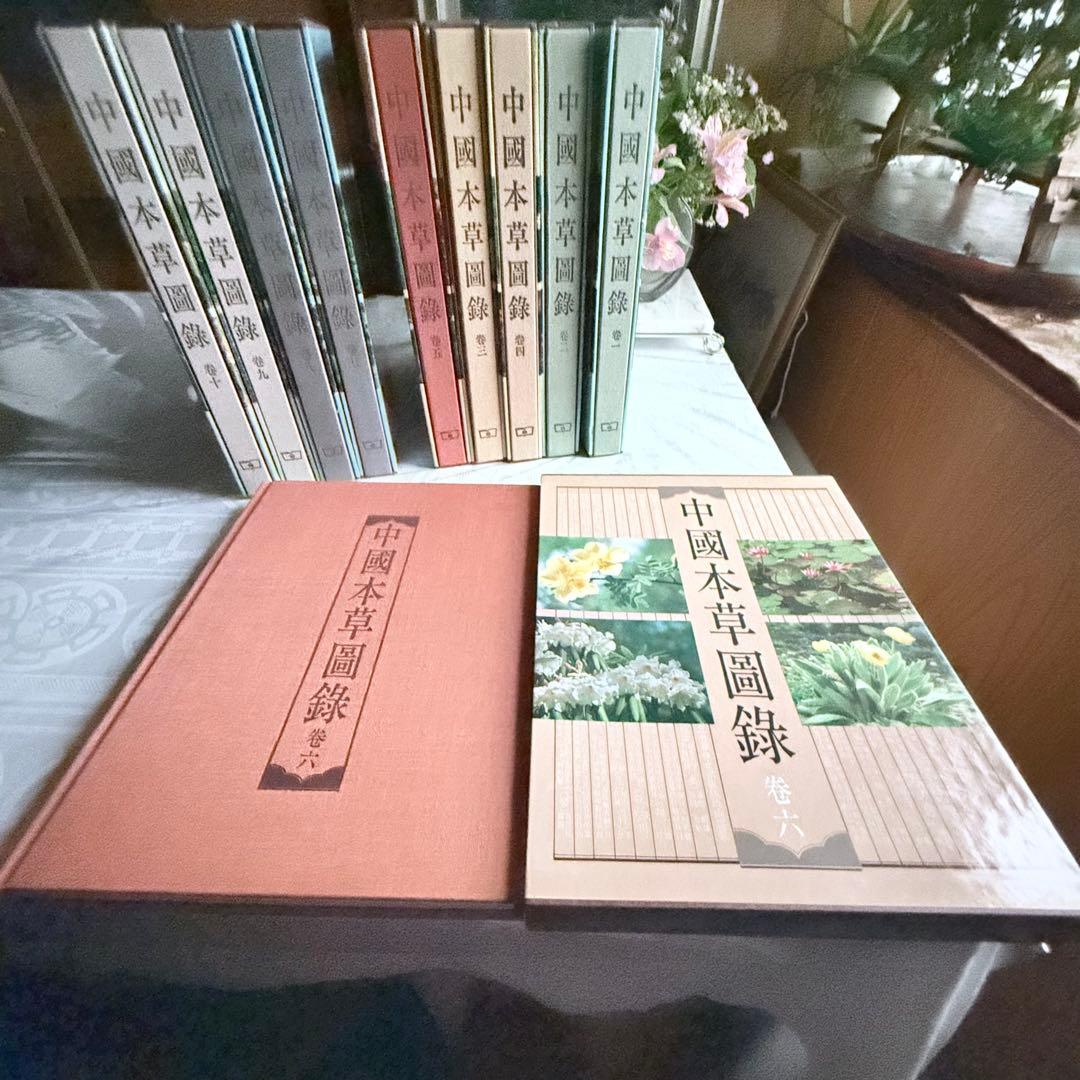 超限定1月13日20時迄‼️漢薬フルカラー『中國本草圖錄』10巻揃￼中国語薬草図鑑