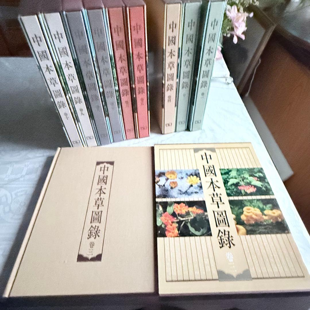 超限定1月13日20時迄‼️漢薬フルカラー『中國本草圖錄』10巻揃￼中国語薬草図鑑