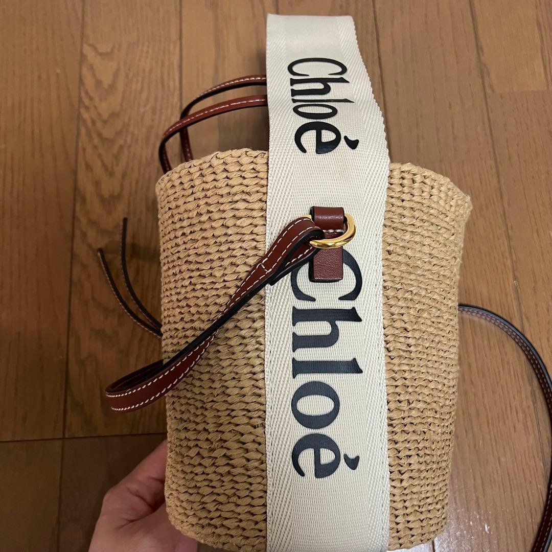 クロエ Chloe WOODYスモールバスケット かごバッグ