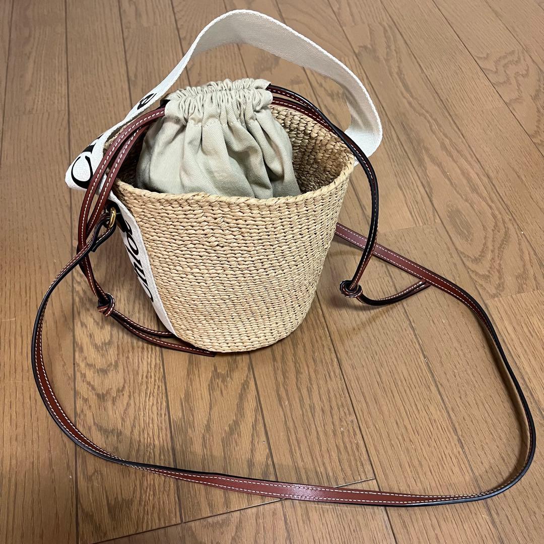 クロエ Chloe WOODYスモールバスケット かごバッグ