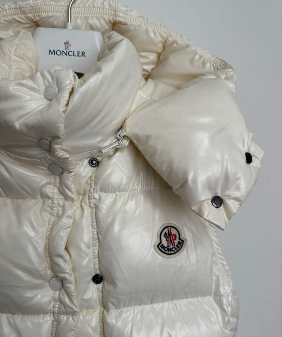 極美品 MONCLER \"GALENE\" 国内正規品 アイボリー系 サイズ0 S