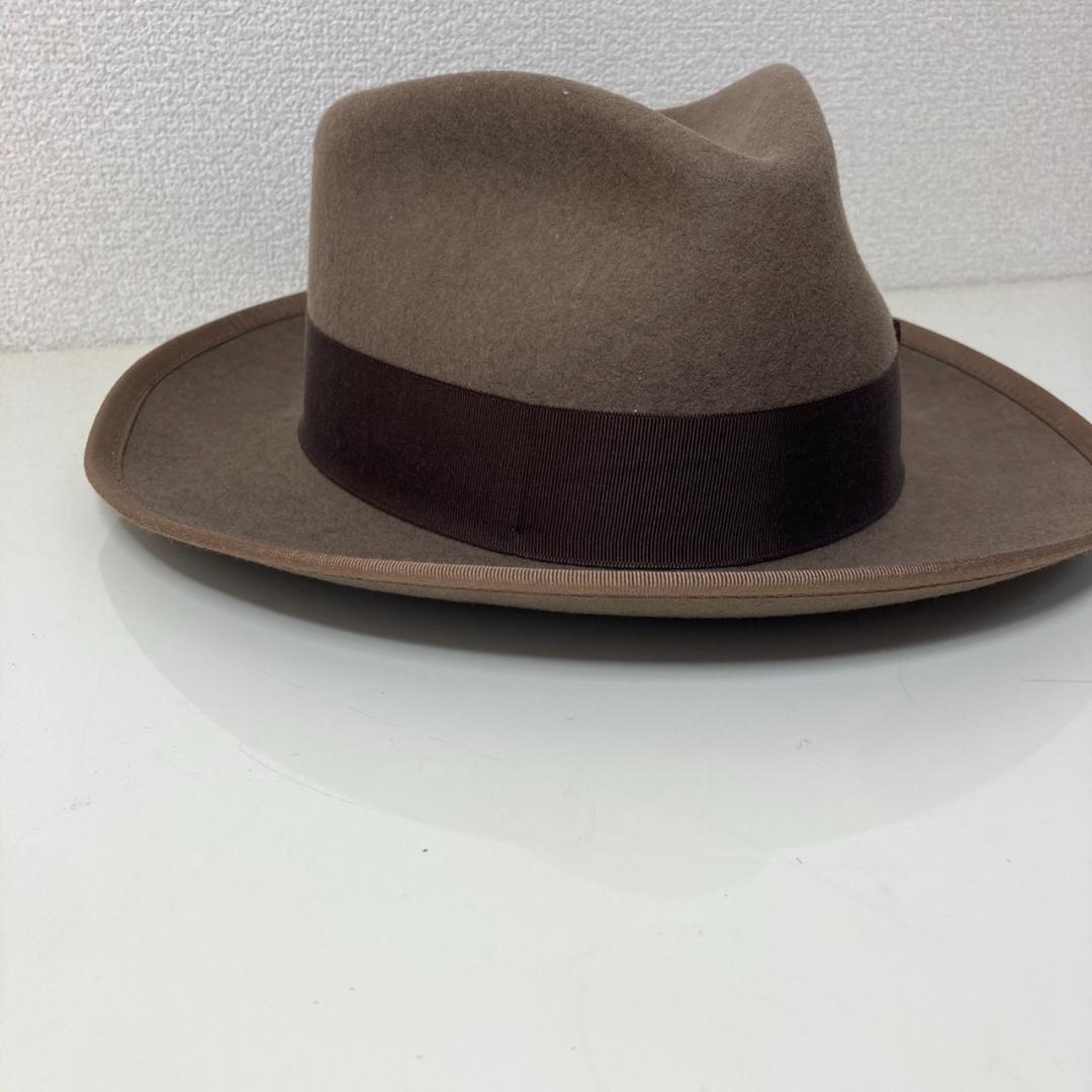 ▼STETSON ハット　ウール　ステットソン　中折れハット　ブラウン　USA製