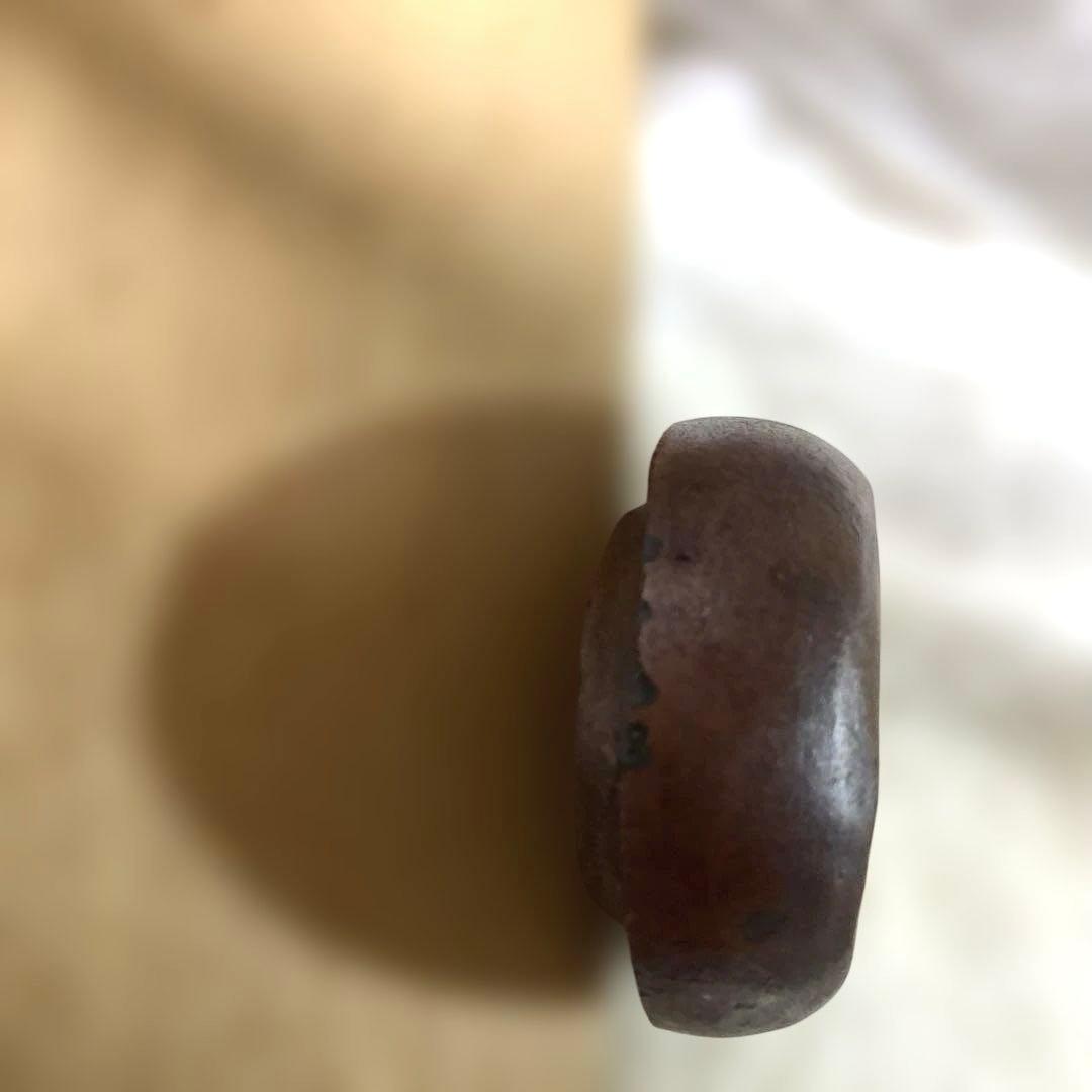 J-3 香合　茶道具　陶器　木箱付き　ホツ有り　アンティーク　美術品　工芸品