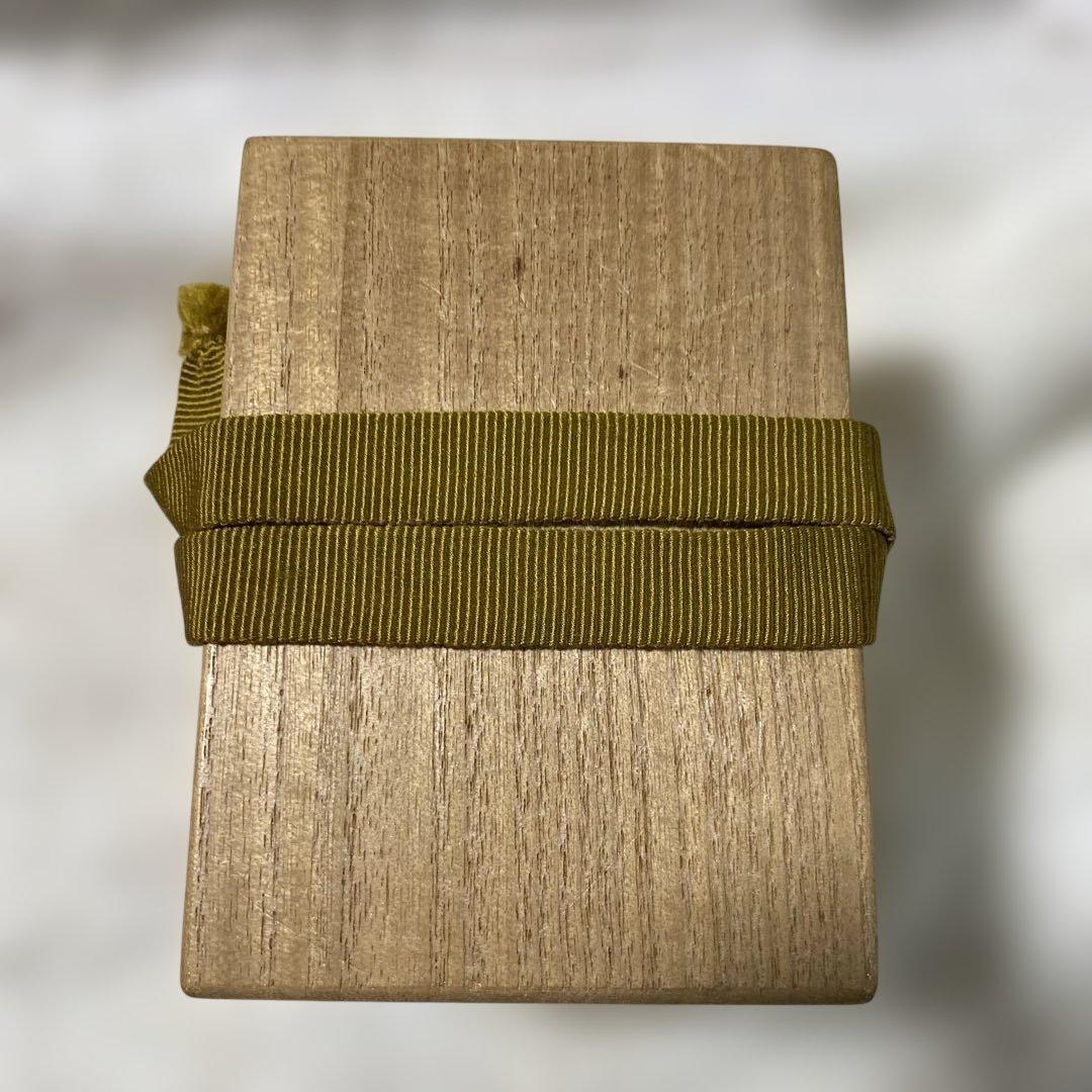 J-3 香合　茶道具　陶器　木箱付き　ホツ有り　アンティーク　美術品　工芸品
