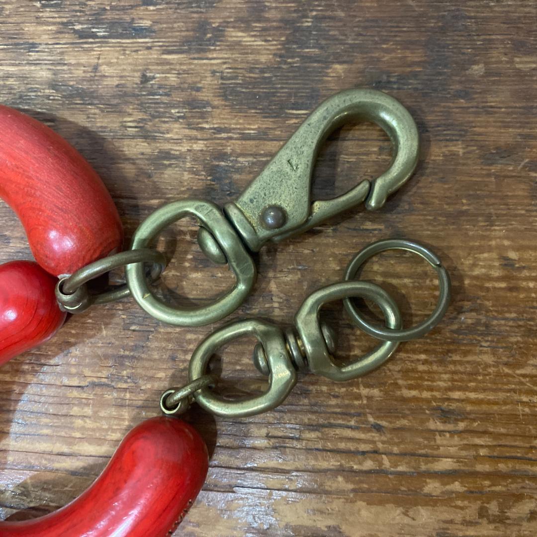 激レア! 初期 ネイタルデザイン 木製 ウインナー ウォレットチェーン