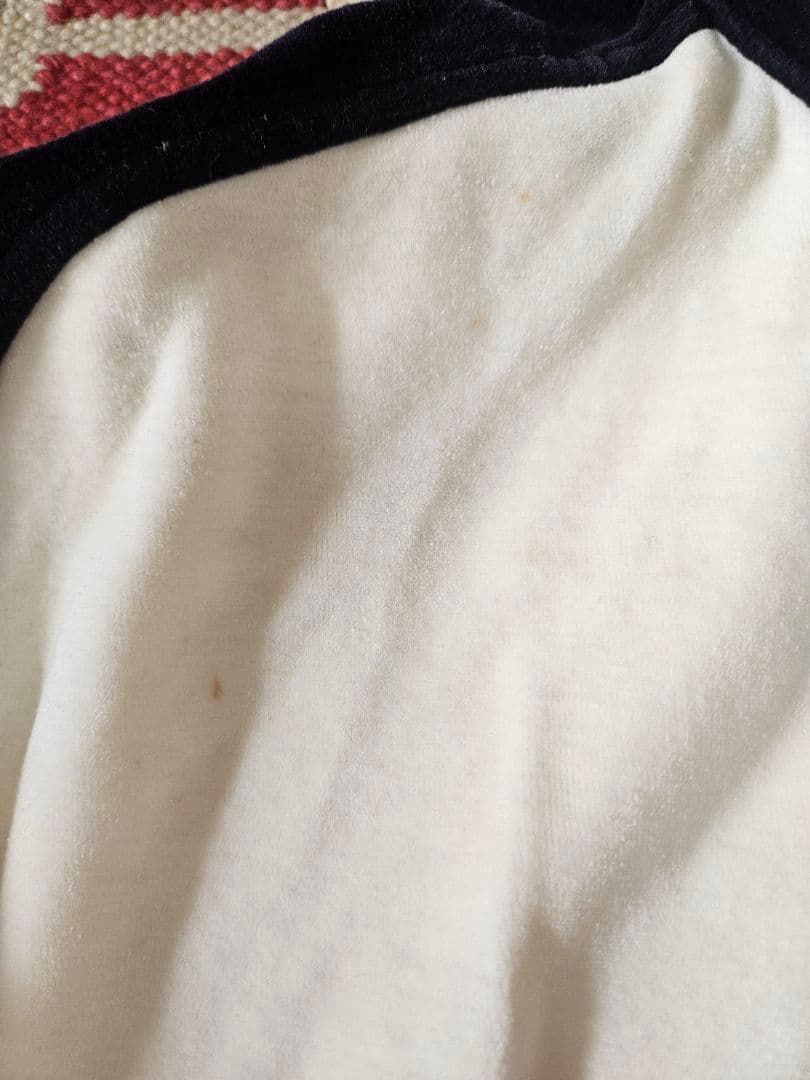 1980s FILA ベロアトラックスーツ（上下）　 ホワイト/ダークネイビー