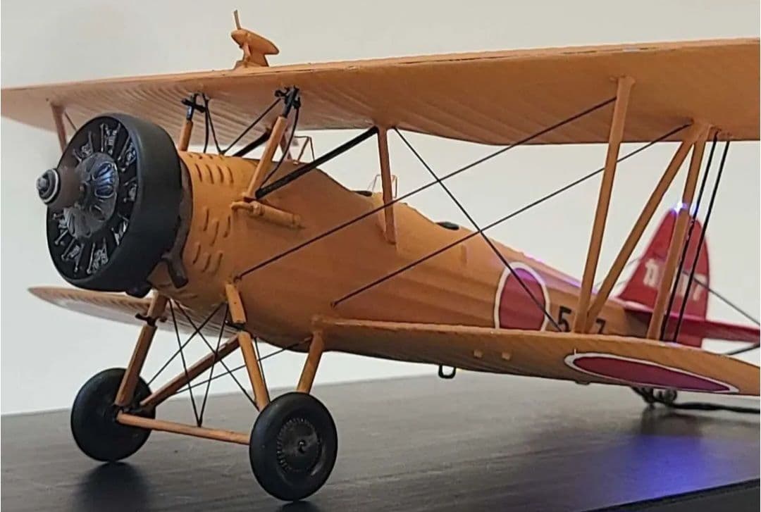 旧日本海軍 93式陸上中間練習機 赤とんぼリアルモーターライズ 1/48 完成品