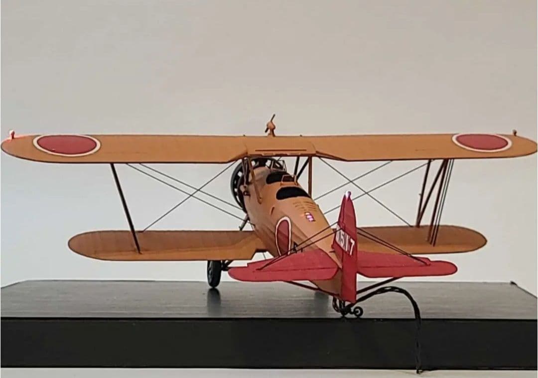 旧日本海軍 93式陸上中間練習機 赤とんぼリアルモーターライズ 1/48 完成品