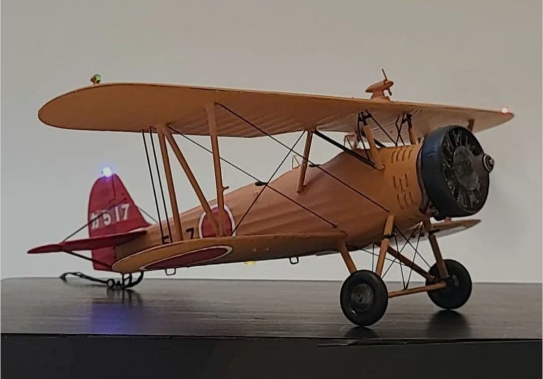 旧日本海軍 93式陸上中間練習機 赤とんぼリアルモーターライズ 1/48 完成品