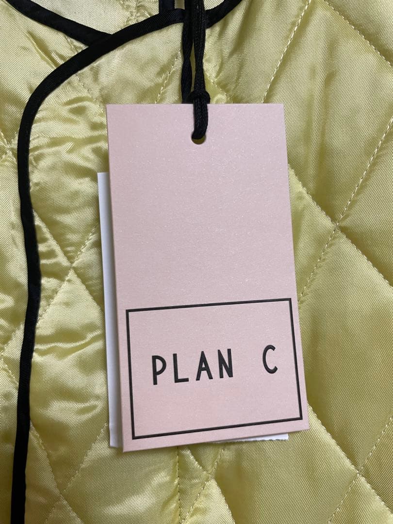 PLAN C イエロー キルティングベスト