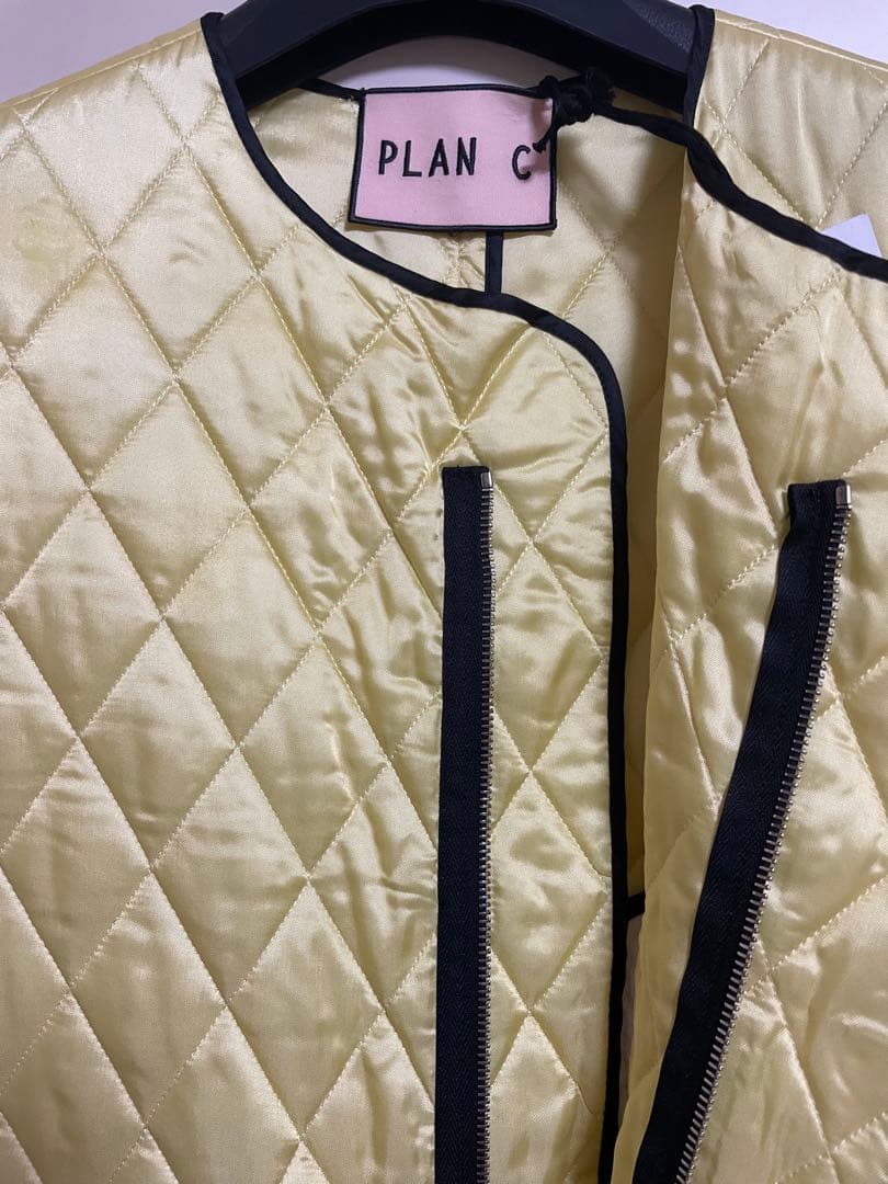 PLAN C イエロー キルティングベスト