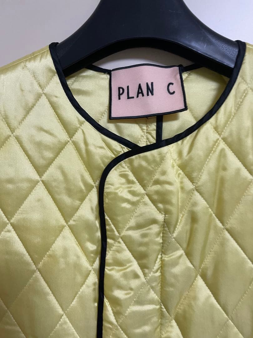 PLAN C イエロー キルティングベスト