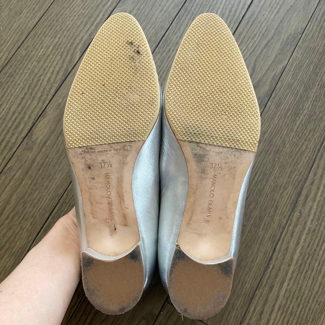 MANOLO BLAHNIK LISTONYシルバー