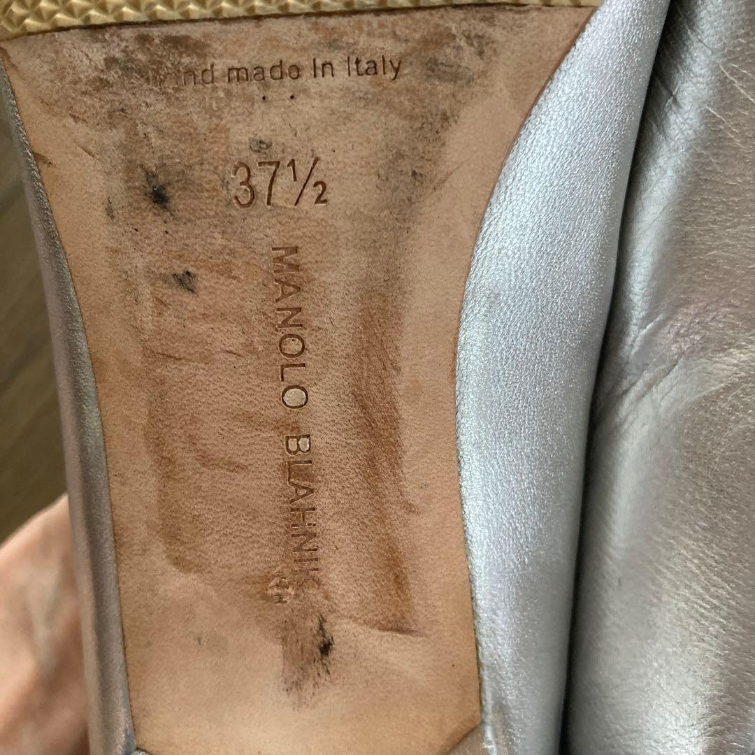 MANOLO BLAHNIK LISTONYシルバー