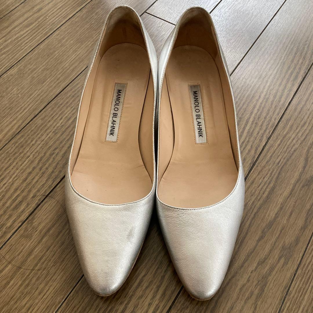 MANOLO BLAHNIK LISTONYシルバー