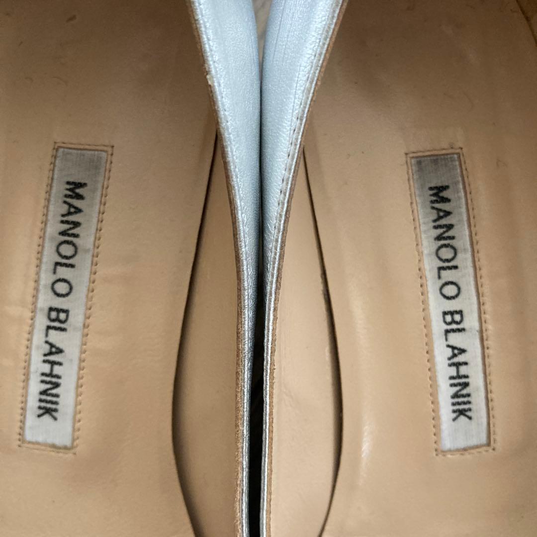 MANOLO BLAHNIK LISTONYシルバー