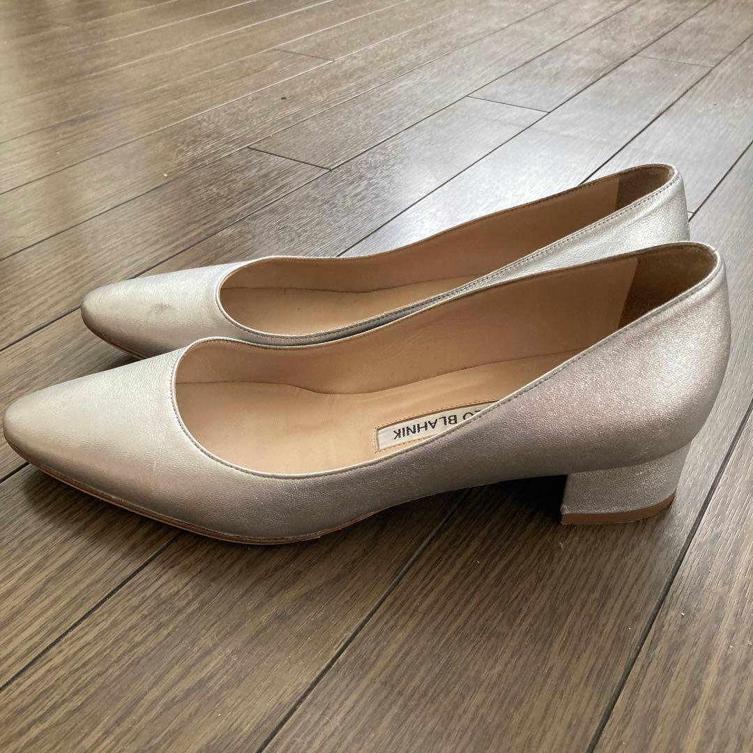MANOLO BLAHNIK LISTONYシルバー