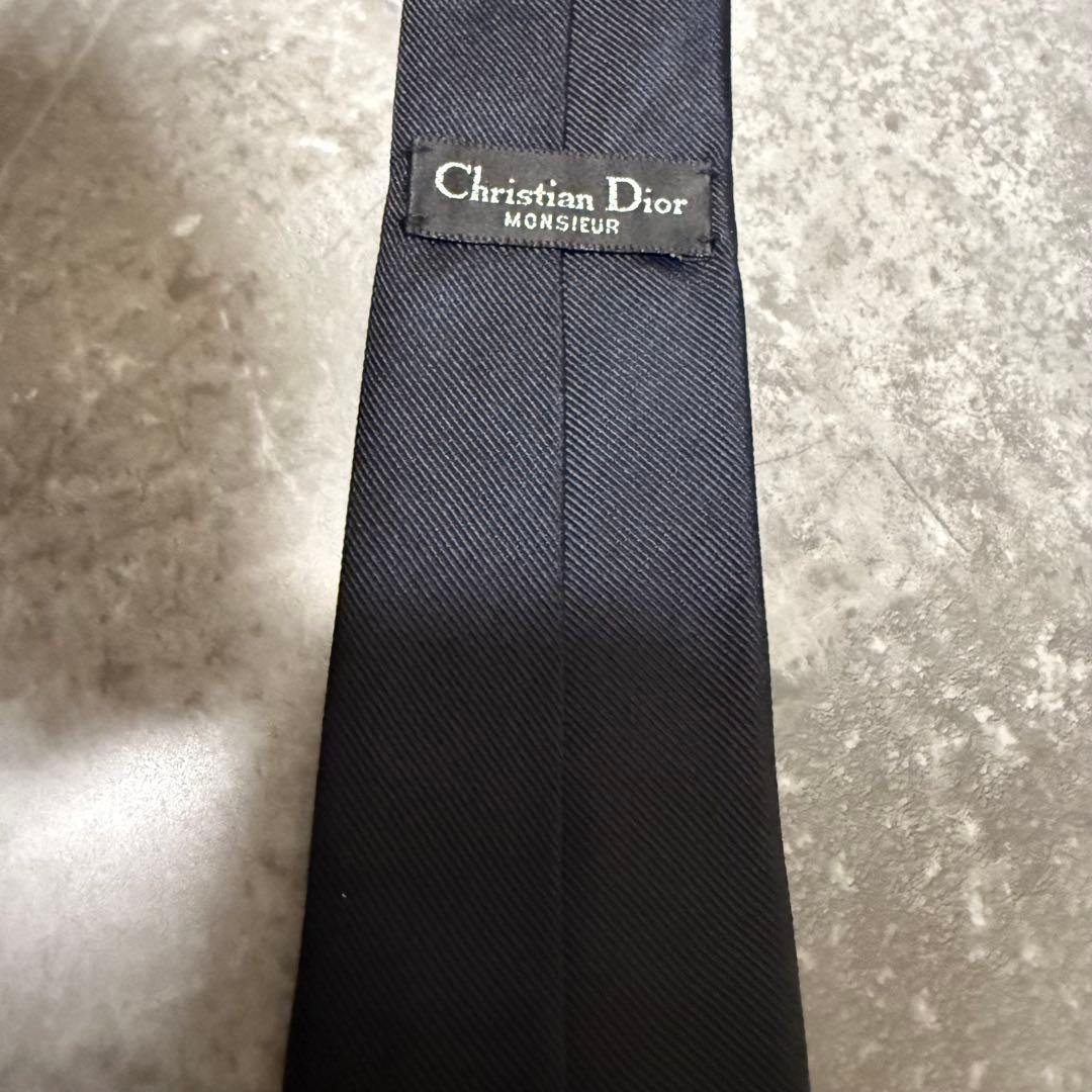 【✨極美品✨】Christian Dior ネクタイ ソリッド 無地 ブラック
