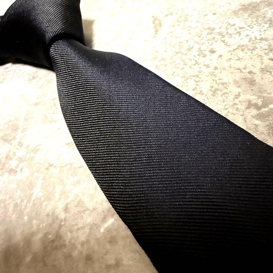 【✨極美品✨】Christian Dior ネクタイ ソリッド 無地 ブラック
