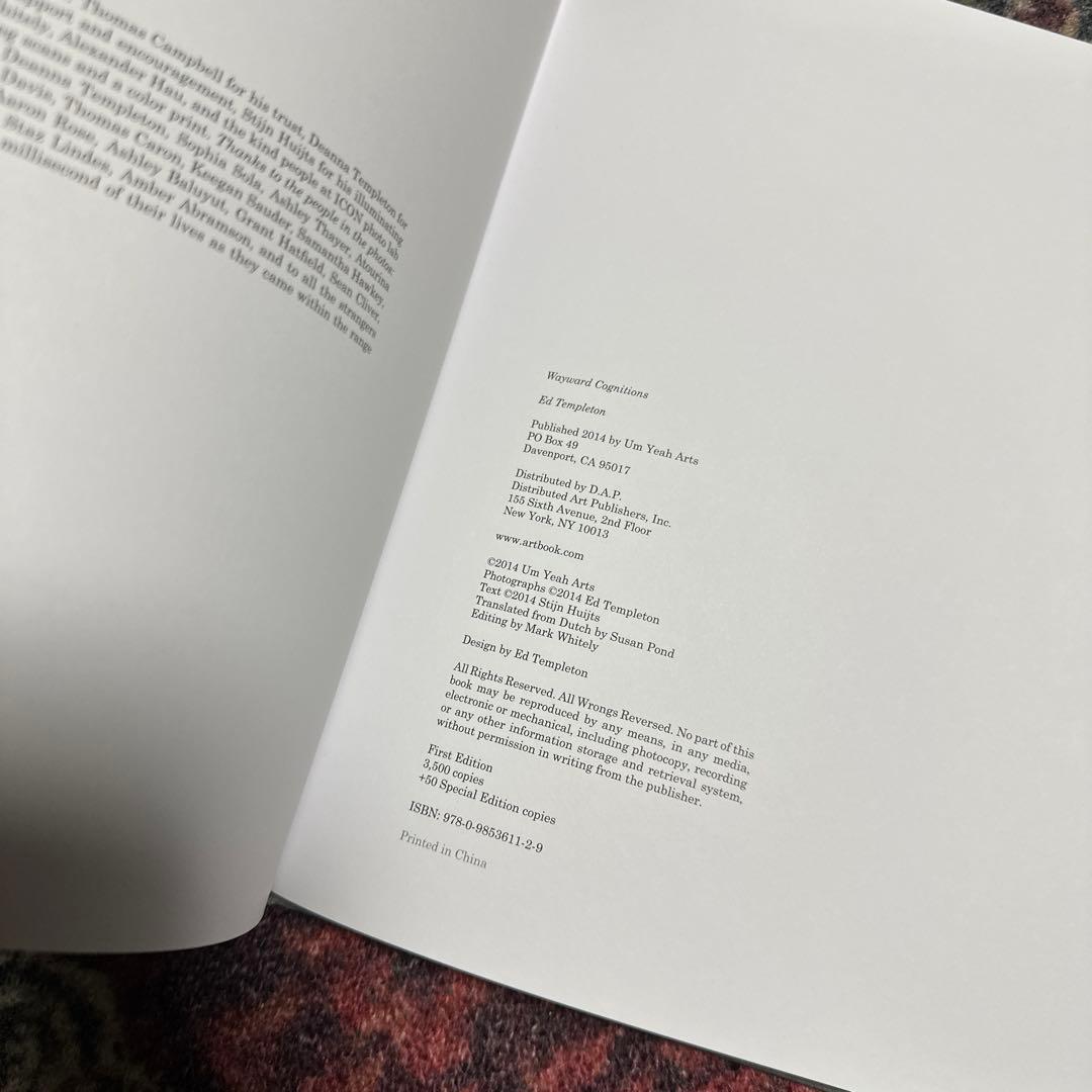 Ed Templeton 写真集 Wayward Cognition