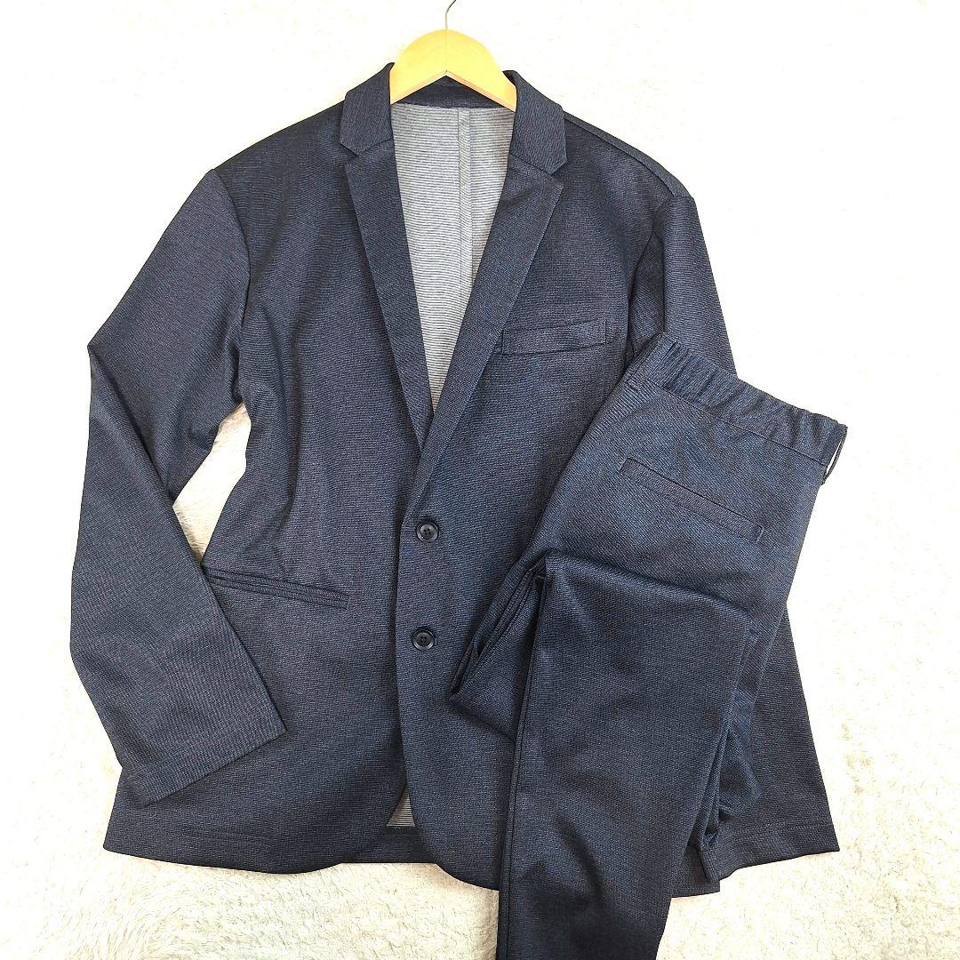 極美品✨LANVIN ストレッチスーツセットアップ 　デニムライク　50