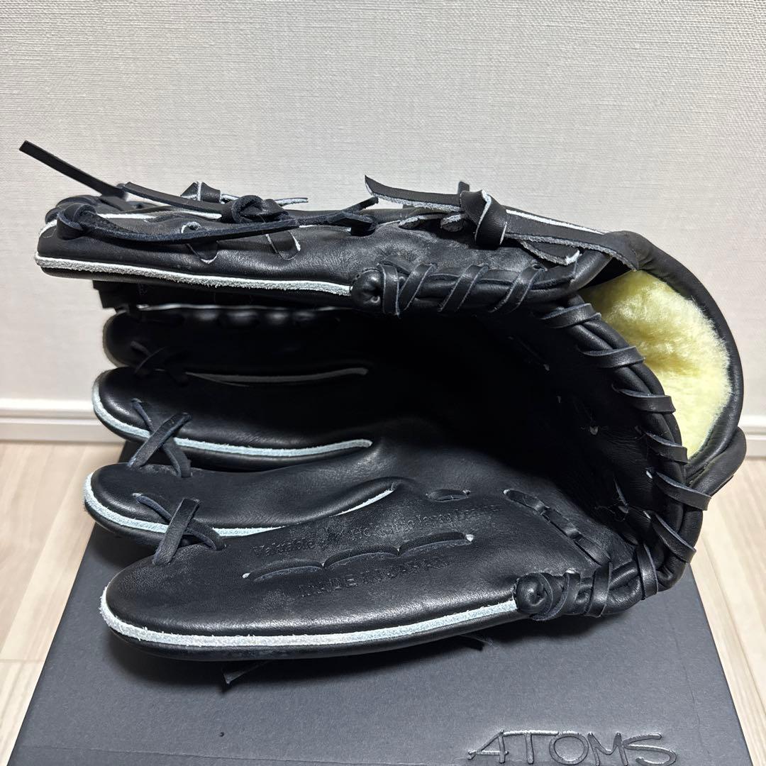 美品　ATOMS 硬式野球グローブ 左投げ　黒