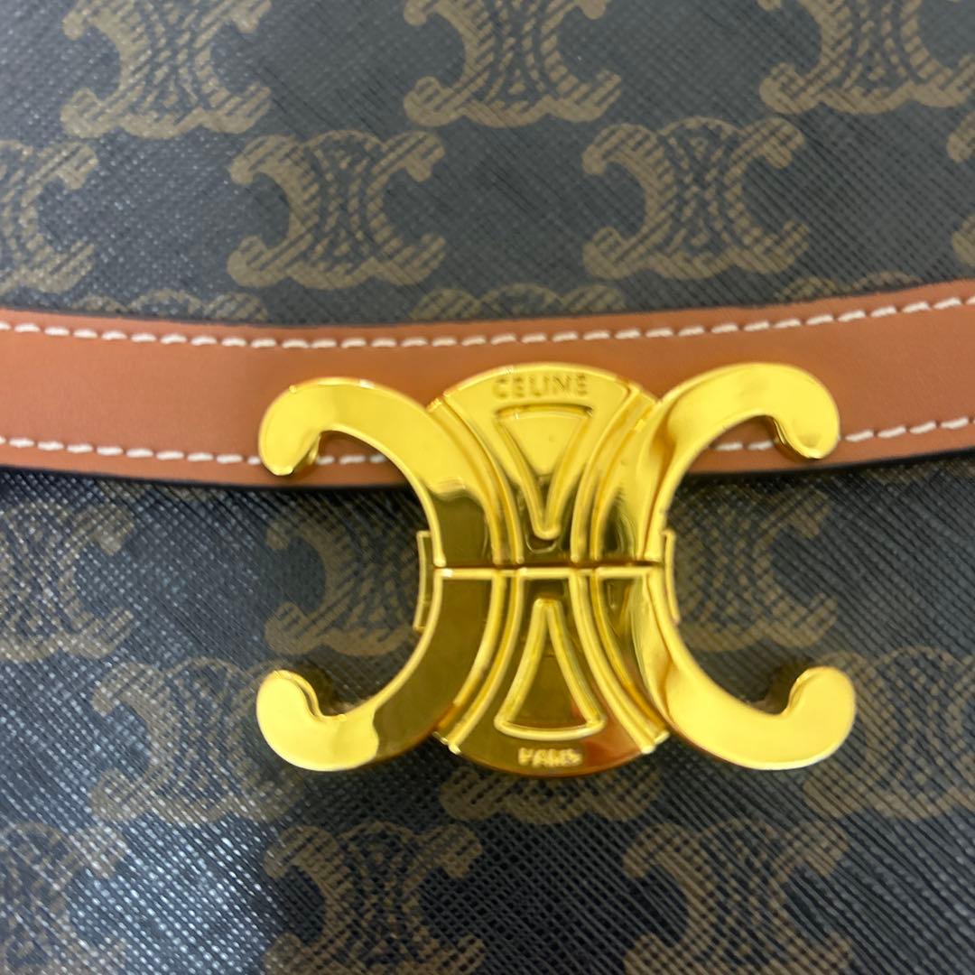 美品セリーヌ ショルダーバッグ 　トリオンフキャンバス