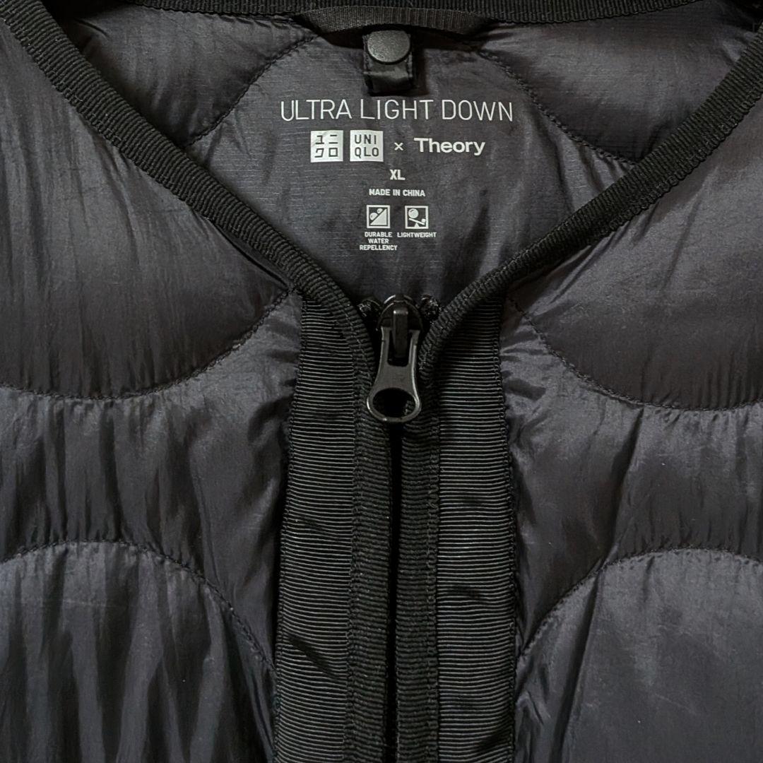 美品 ユニクロ セオリー ウルトラライトダウン ロングベスト ブラック XL