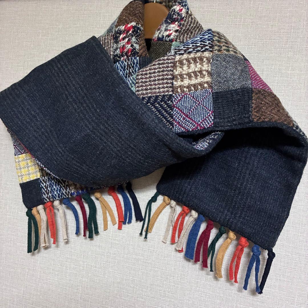 [新品] 45rpm 45R つぎはぎマフラー　パッチワーク