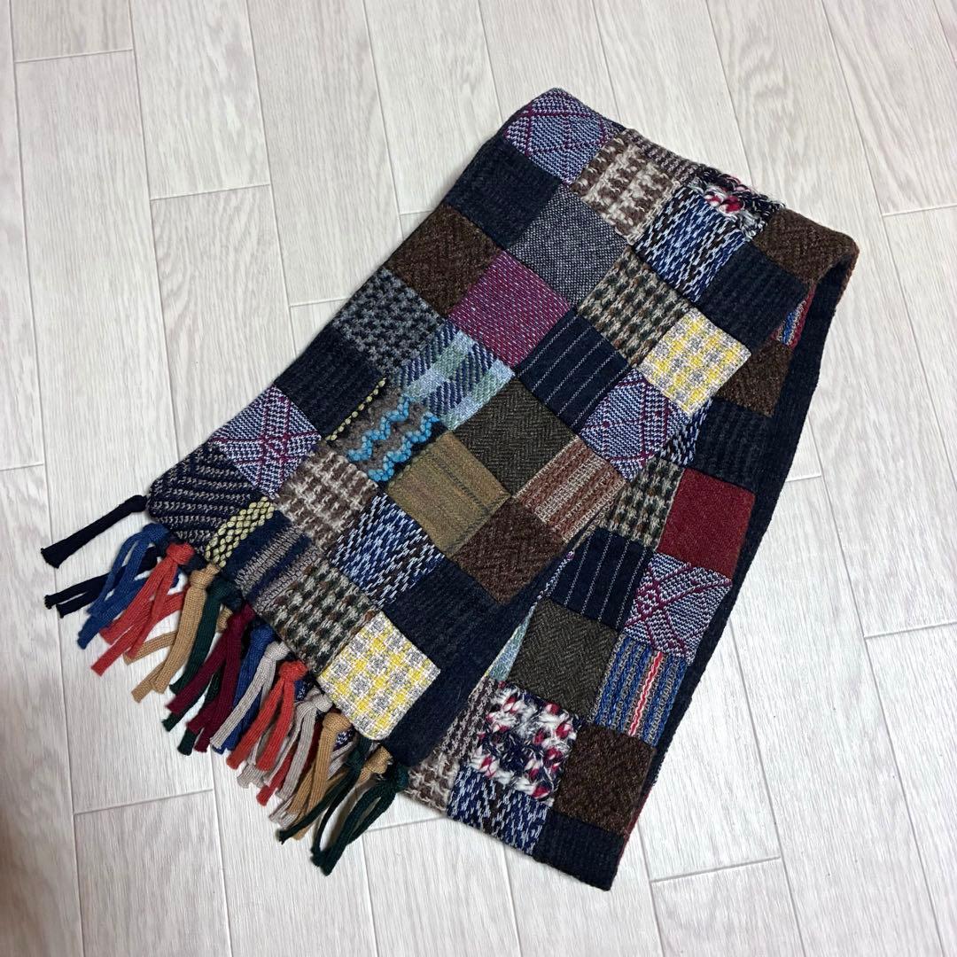 [新品] 45rpm 45R つぎはぎマフラー　パッチワーク