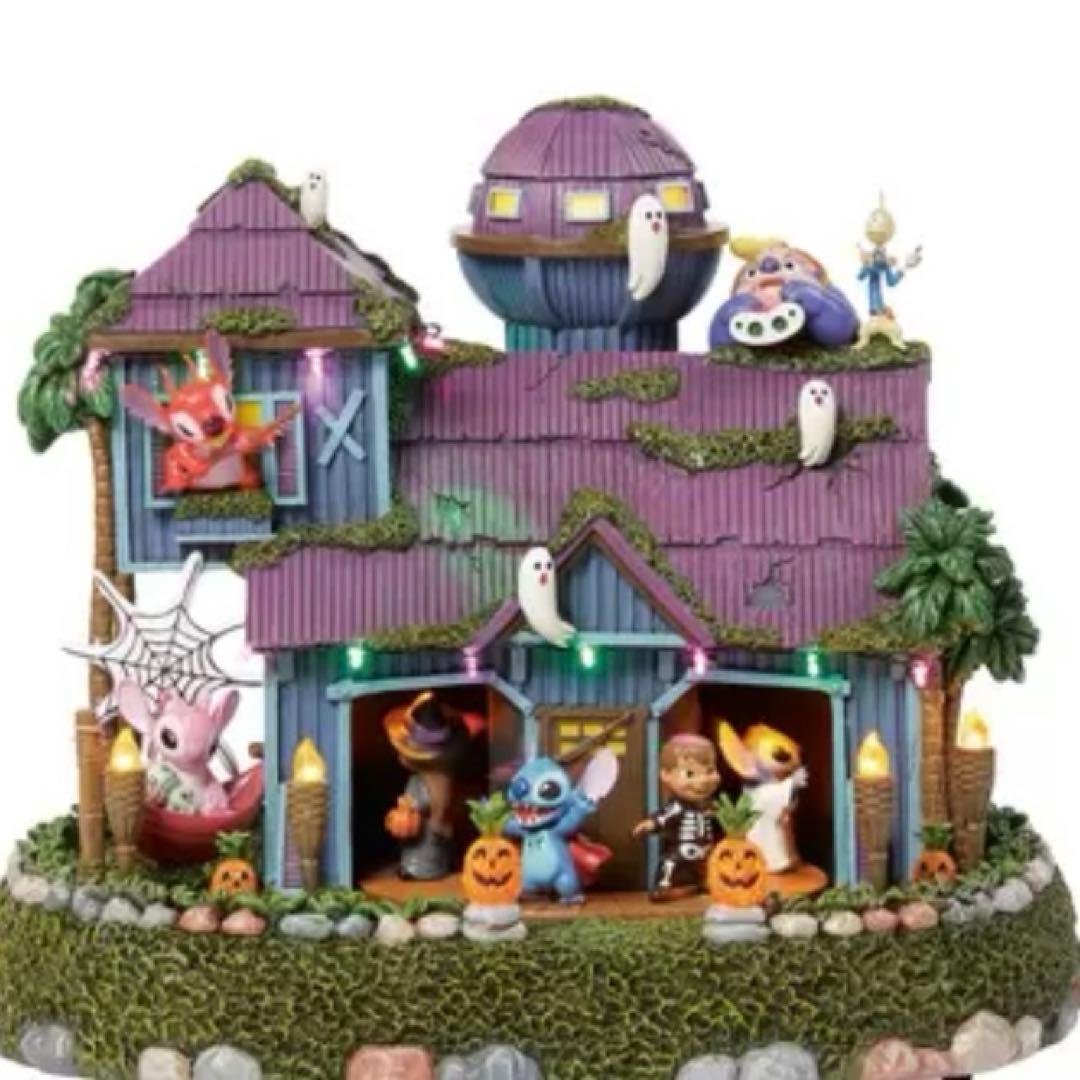 【新品未開封】スティッチ ハロウィンハウス　イルミネーション＆音楽付きタイマー