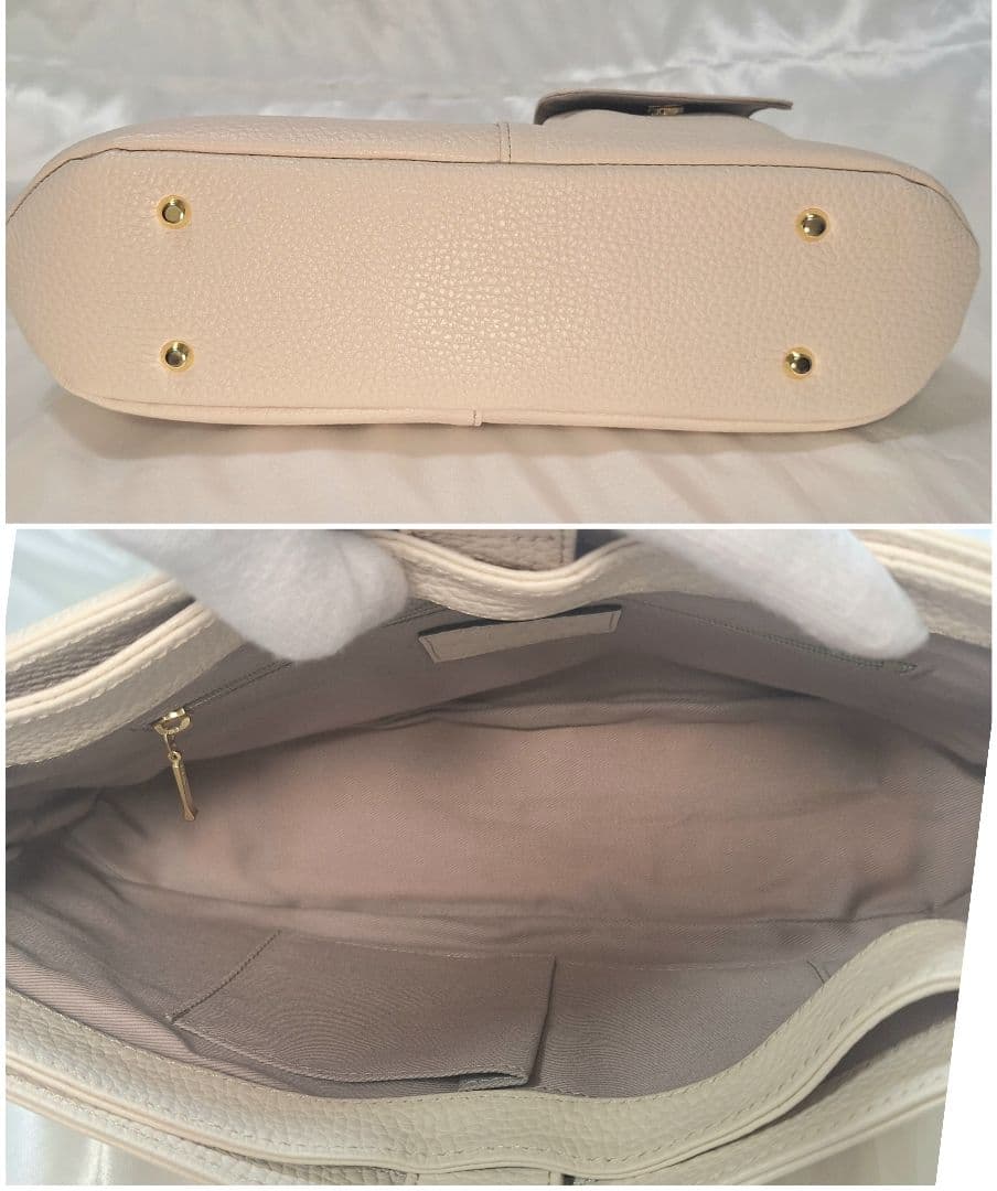 未使用ATAO chivy+ 2Way バッグ レザー ショルダーバッグ 白