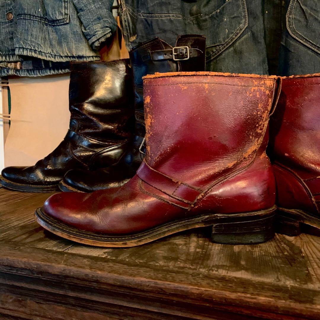 1950's ヴィンテージ オリジナル ショートエンジニアブーツ レザーソール