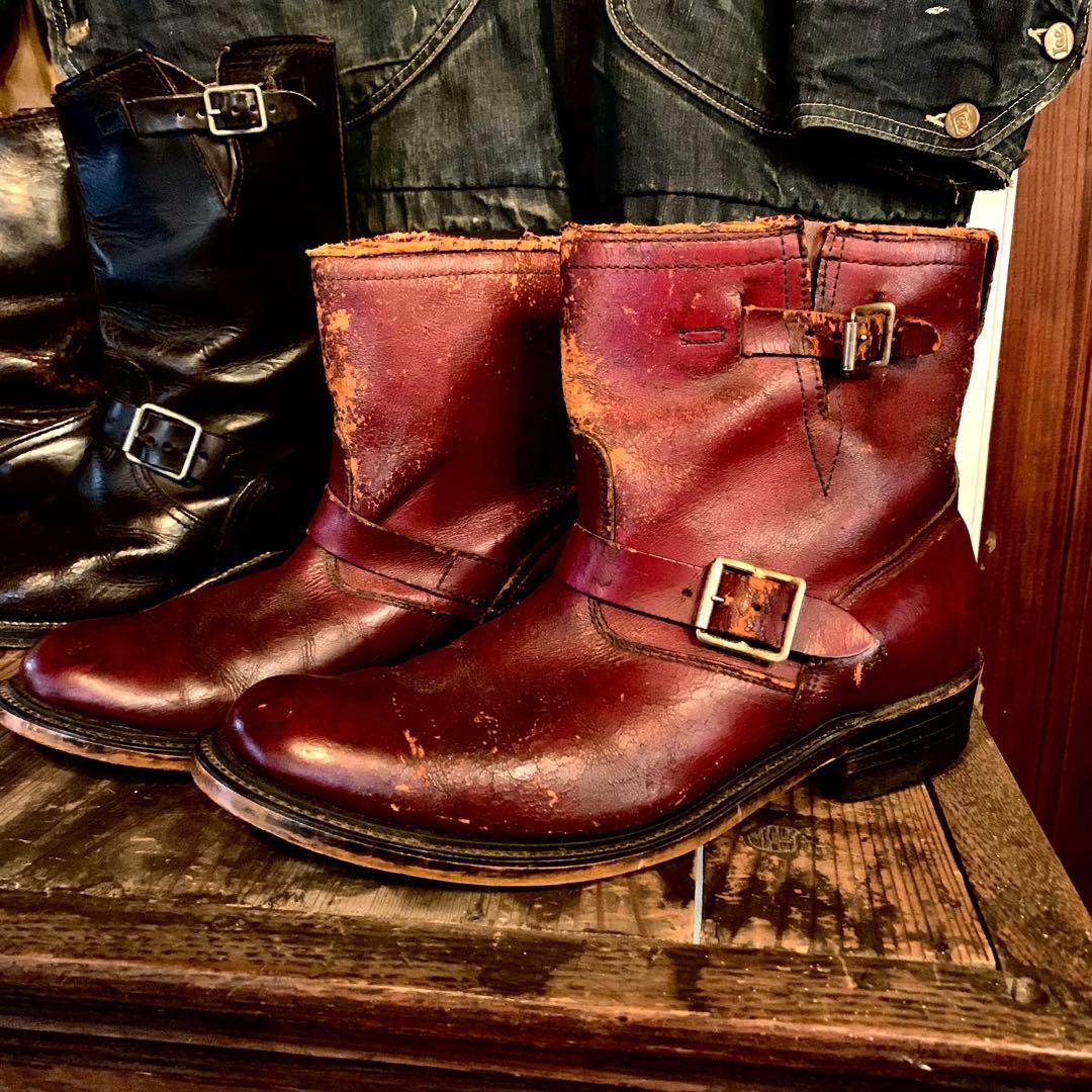 1950's ヴィンテージ オリジナル ショートエンジニアブーツ レザーソール