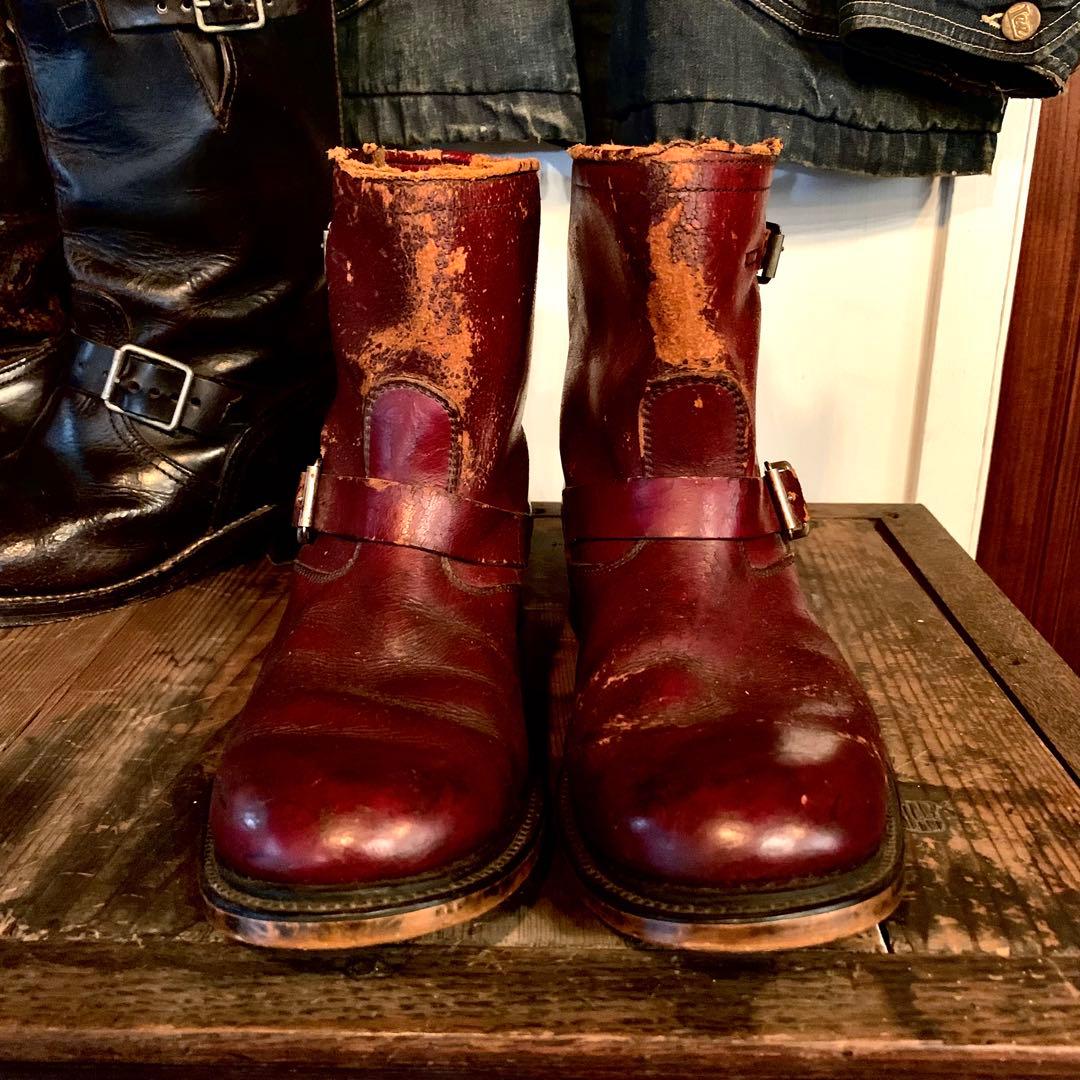 1950's ヴィンテージ オリジナル ショートエンジニアブーツ レザーソール