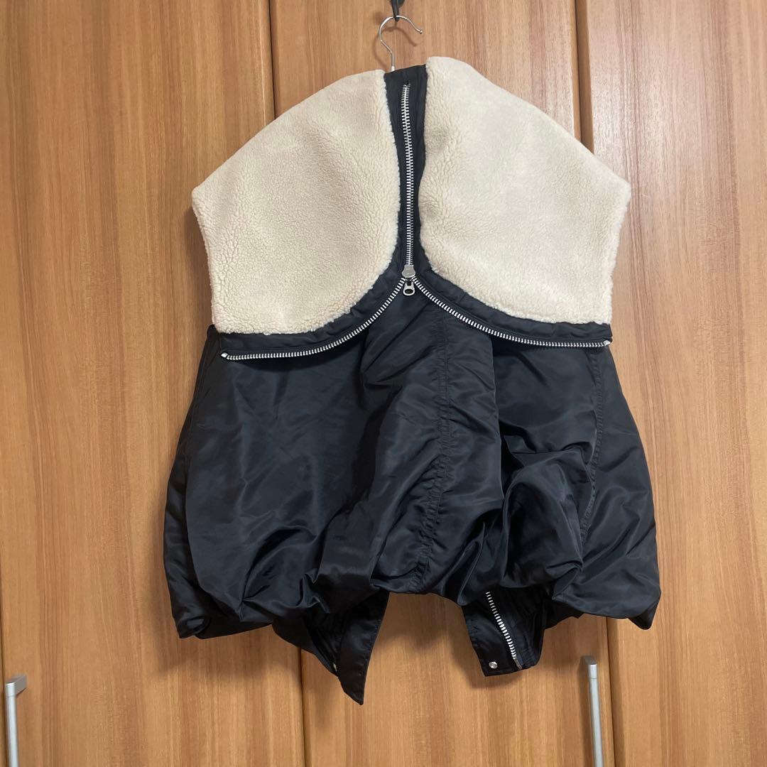 今季　MUNICH ナイロンツイル×シープボアバルーンフライトベスト