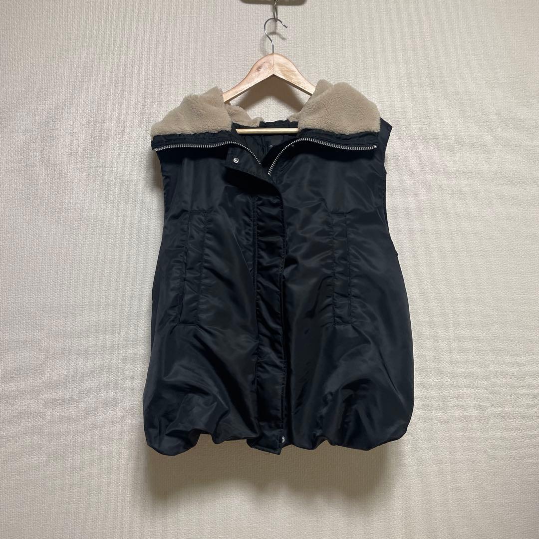 今季　MUNICH ナイロンツイル×シープボアバルーンフライトベスト