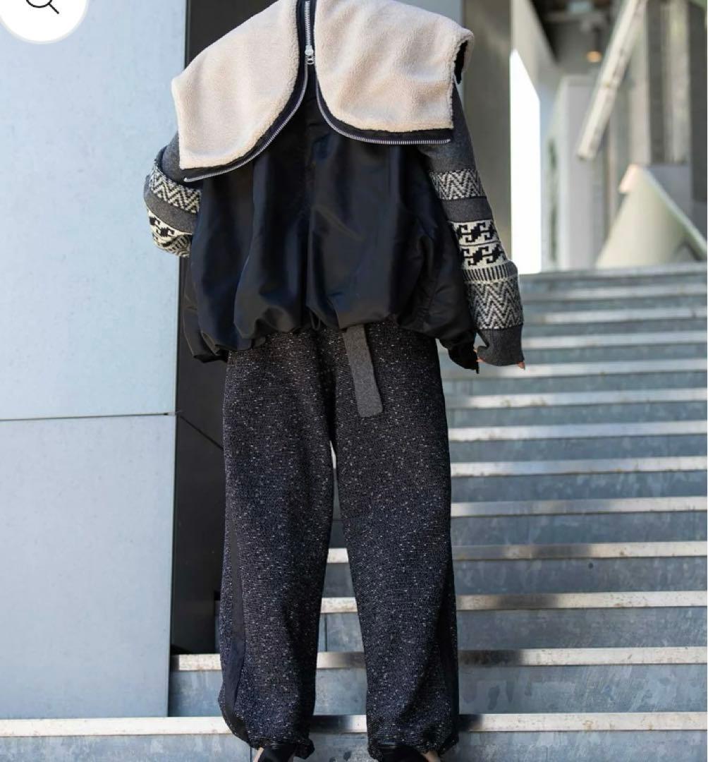 今季　MUNICH ナイロンツイル×シープボアバルーンフライトベスト