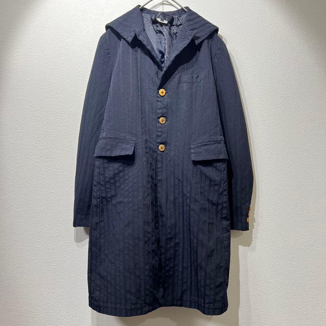 希少 美品 15年製 コムデギャルソン 上質 セーラー 縮絨 チェスターコート