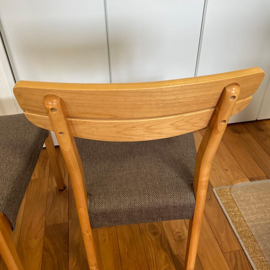 ニトリ　無垢材　ダイニングチェア 2脚
