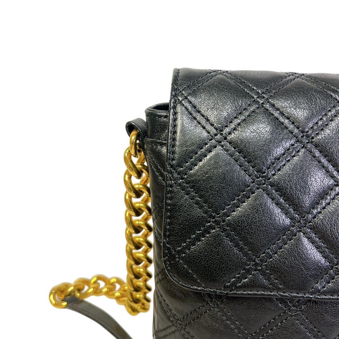 美品 MARC JACOBS ブラックキルティングショルダーバッグ